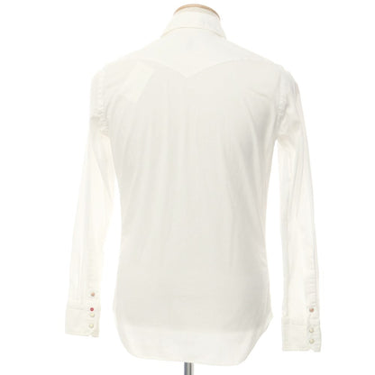 [Used] BOLZONELLA Cotton Western Shirt White [37] [Condition Rank B] [Men&