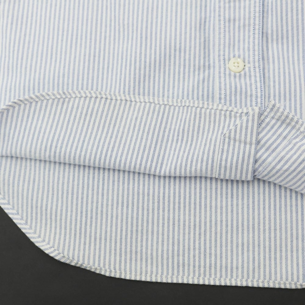 [Used] BOLZONELLA Oxford Striped Button-down Shirt White x Blue [37] [Condition Rank C] [Men&