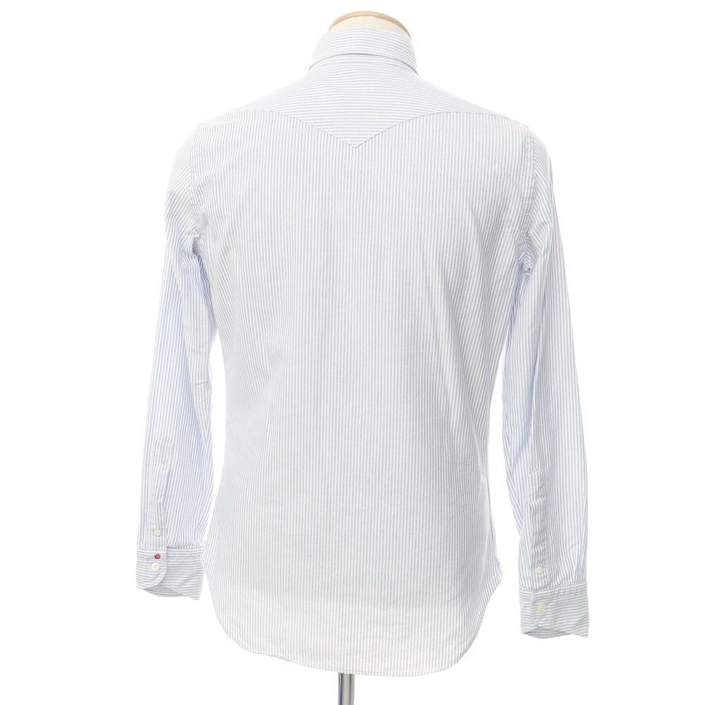 [Used] BOLZONELLA Oxford Striped Button-down Shirt White x Blue [37] [Condition Rank C] [Men&