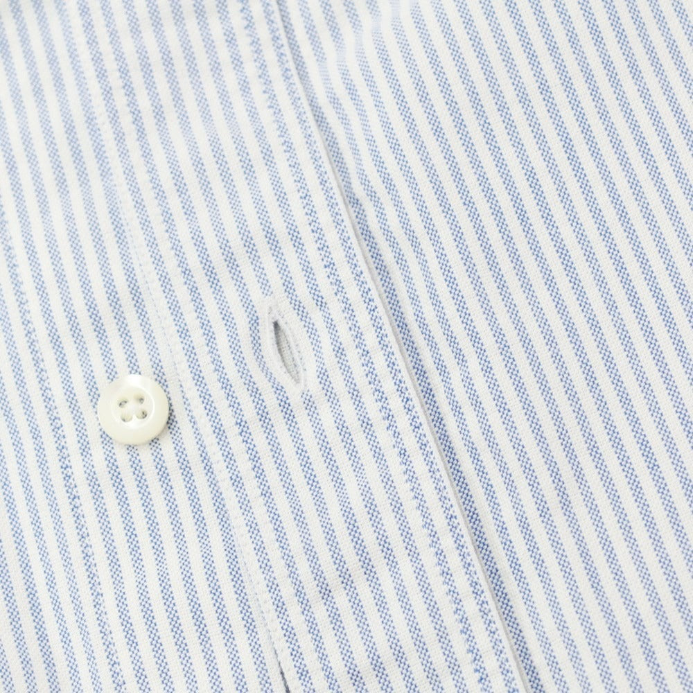 [Used] BOLZONELLA Oxford Striped Button-down Shirt White x Blue [37] [Condition Rank C] [Men&