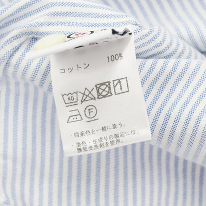 [Used] BOLZONELLA Oxford Striped Button-down Shirt White x Blue [37] [Condition Rank C] [Men&