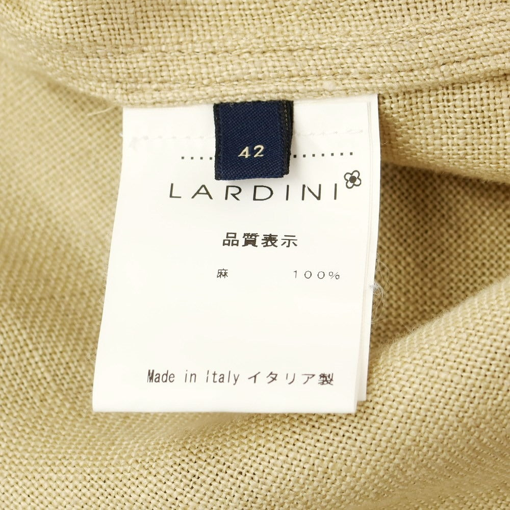 【中古】ラルディーニ LARDINI リネン カジュアルシャツ ベージュ【 42 】【 状態ランクB 】【 メンズ 】