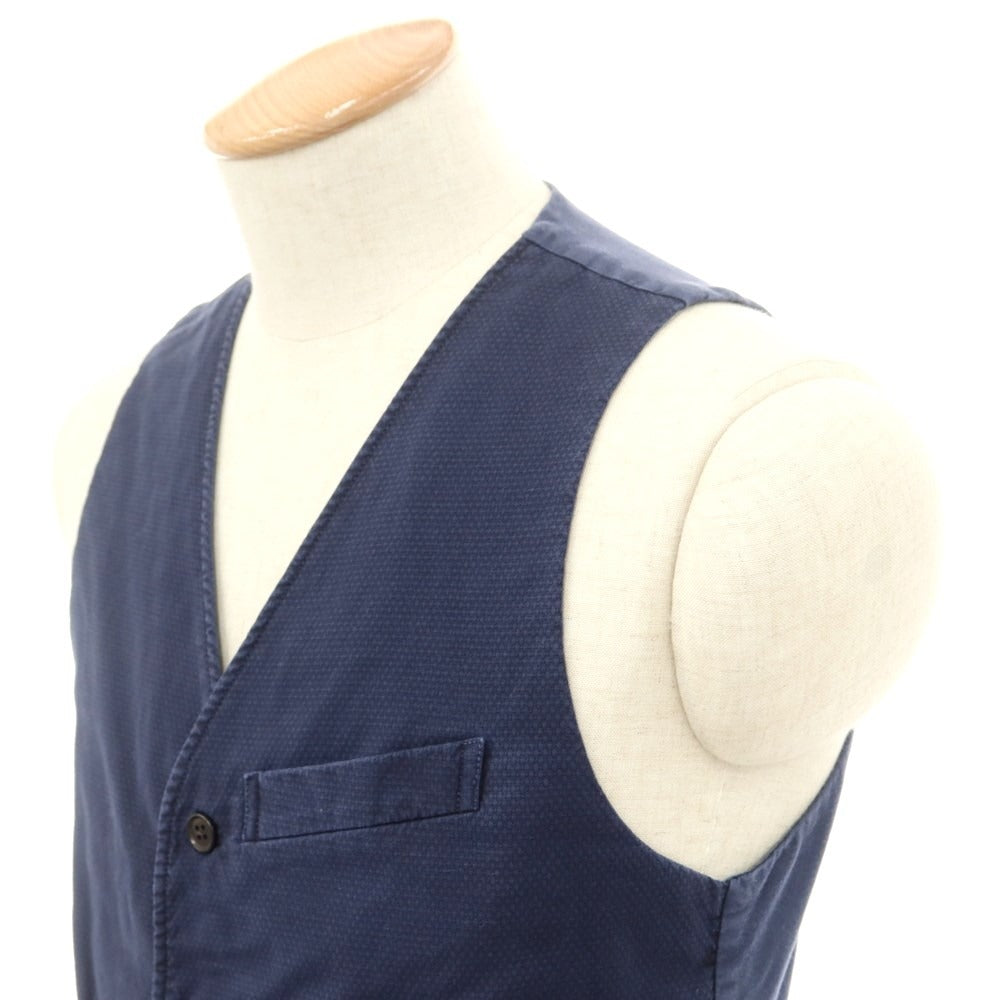 [Used] ETONNE Cotton Vest Casual Gilet Navy [Size S] [NVY] [S/S] [Condition Rank C] [Men&