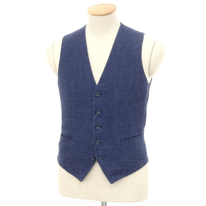 [Used] TAGLIATORE linen cotton vest, casual gilet, navy [size 42] [NVY] [S/S] [Condition rank D] [Men&