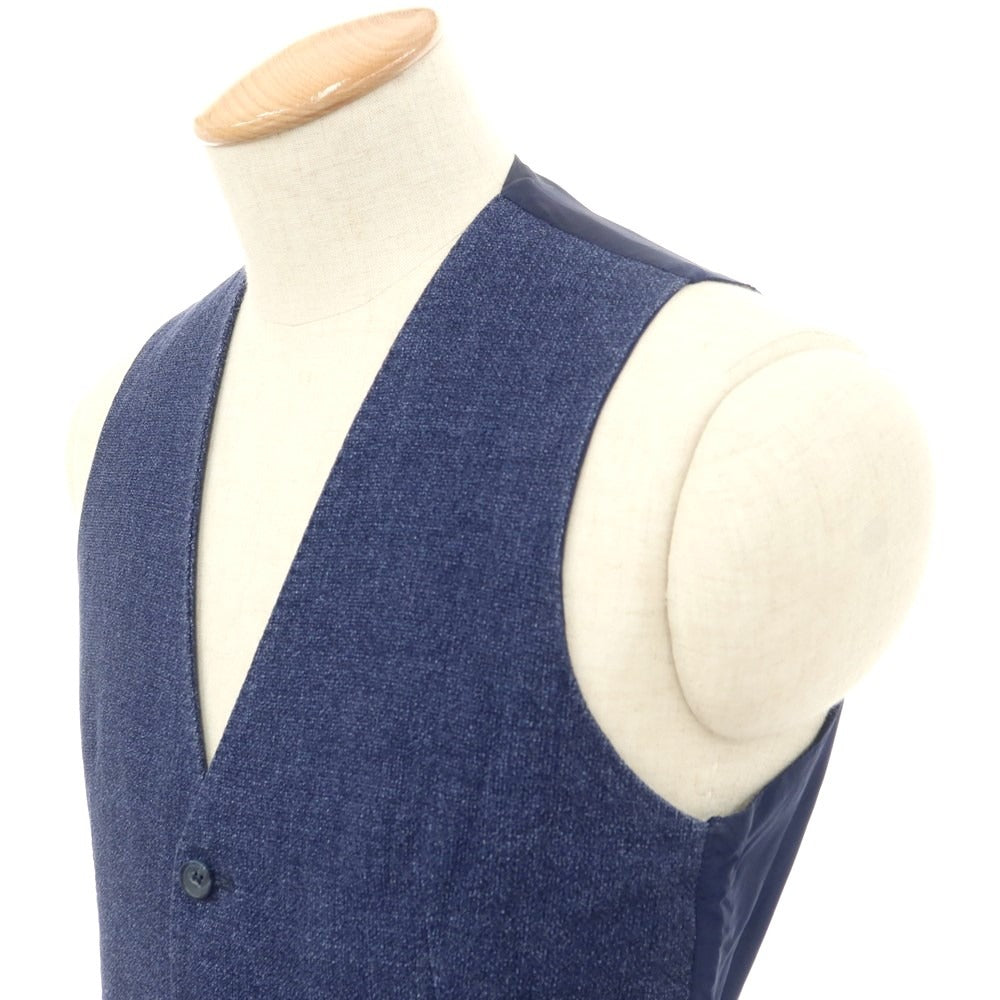 [Used] TAGLIATORE linen cotton vest, casual gilet, navy [size 42] [NVY] [S/S] [Condition rank D] [Men&