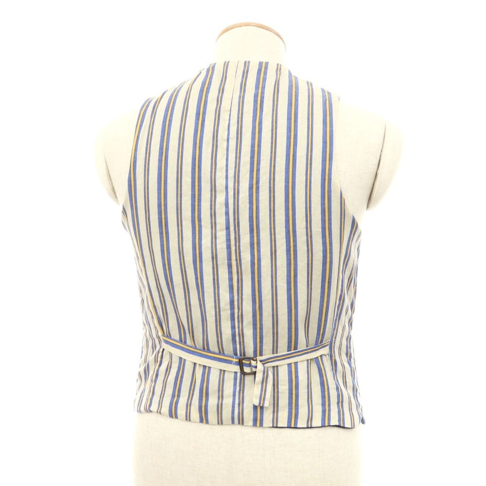 [Used] BEVILACQUA Cotton Vest Casual Gilet Blue x Beige [Size XS] [BLU] [S/S] [Condition Rank C] [Men&