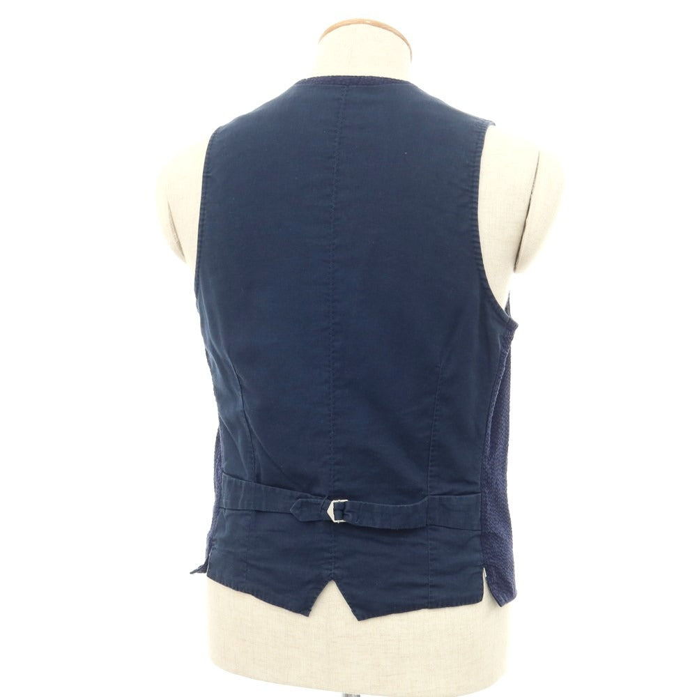 [Used] EDIFICE Cotton Vest Casual Gilet Navy [Size 44] [NVY] [S/S] [Condition Rank C] [Men&