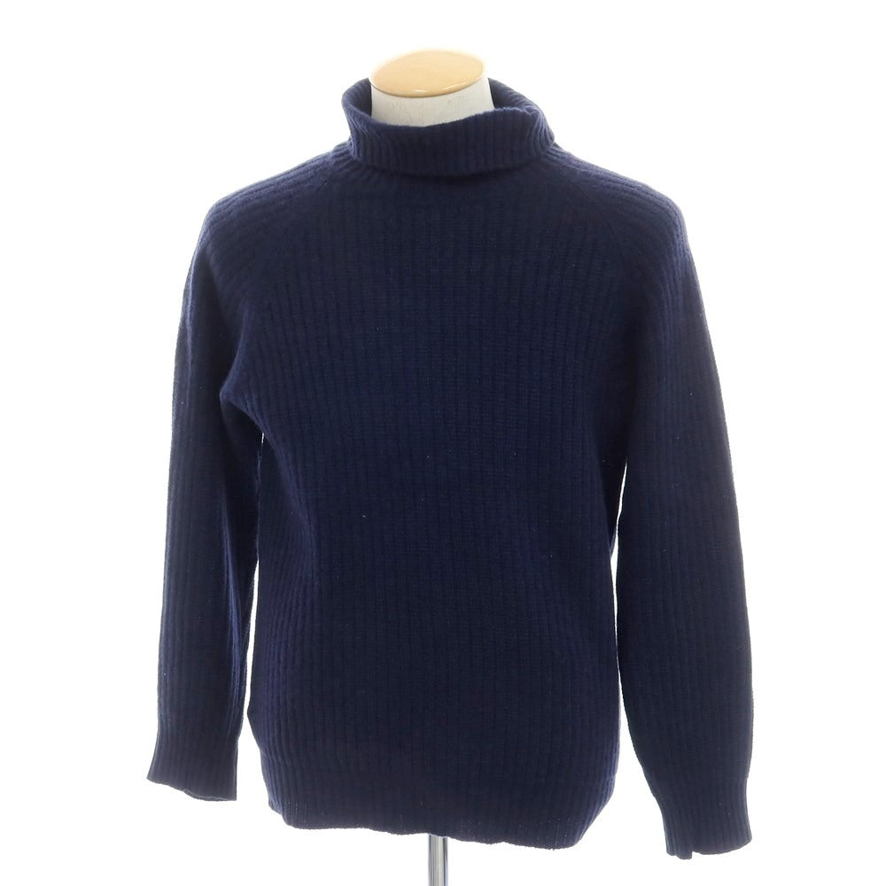 【中古】セッテフィーリ カシミア Settefili Cashmere カシミヤ タートルネック プルオーバーニット ネイビー【 XS/46 】【 状態ランクC 】【 メンズ 】