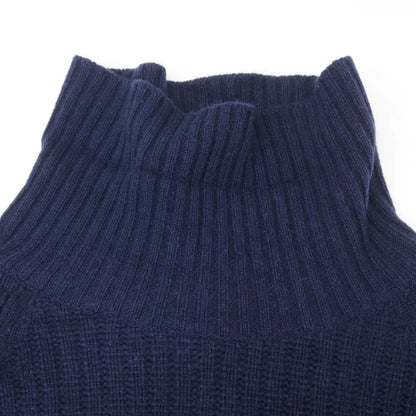 【中古】セッテフィーリ カシミア Settefili Cashmere カシミヤ タートルネック プルオーバーニット ネイビー【 XS/46 】【 状態ランクC 】【 メンズ 】