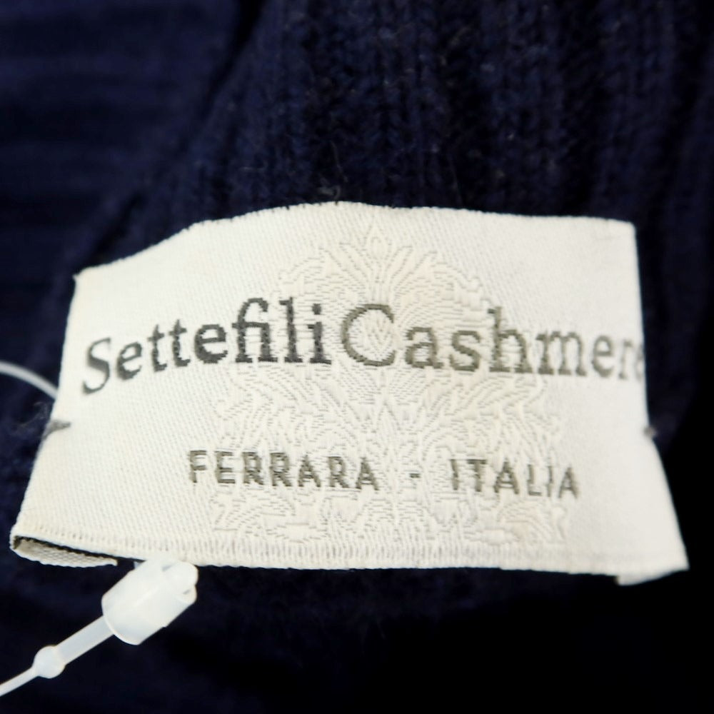 【中古】セッテフィーリ カシミア Settefili Cashmere カシミヤ タートルネック プルオーバーニット ネイビー【 XS/46 】【 状態ランクC 】【 メンズ 】