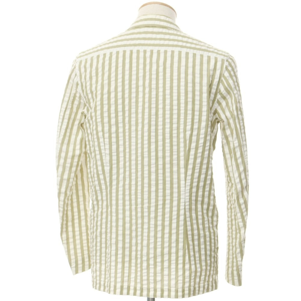 [Used] LARDINI Cotton Stripe 2B Casual Jacket Khaki Beige x White [Size XS] [BEI] [S/S] [Condition Rank C] [Men&