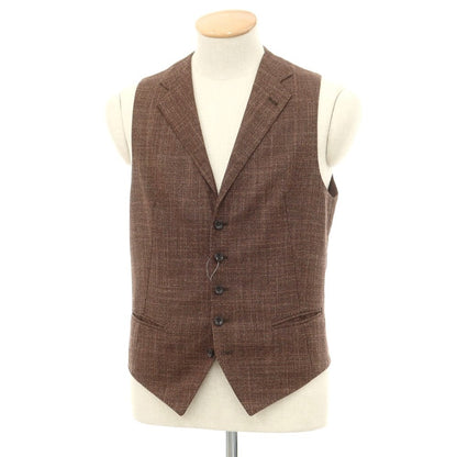 [Used] TAGLIATORE wool silk vest dress gilet brown [size 44] [BRW] [S/S] [condition rank B] ​​[men&