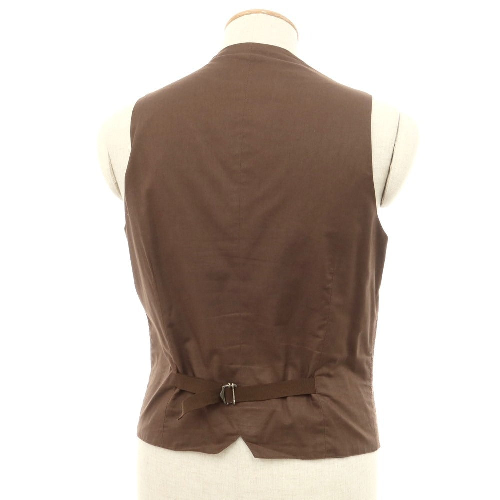 [Used] TAGLIATORE wool silk vest dress gilet brown [size 44] [BRW] [S/S] [condition rank B] ​​[men&