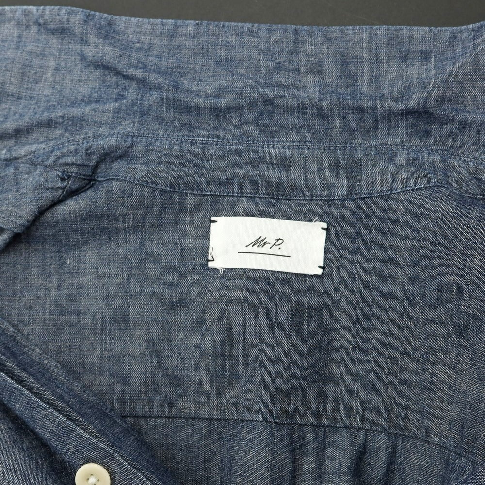 [Used] Mr P. MR PORTER Cotton Open Collar Casual Shirt Navy [L] [Condition Rank B] [Men&