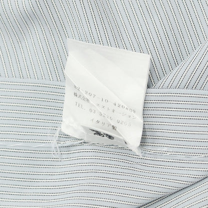 [Used] Mario Muscariello Cotton Semi-wide Collar Double Cuff Dress Shirt Blue Gray x White [40] [Condition Rank B] [Men&