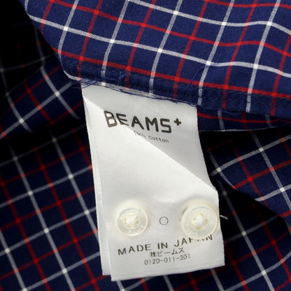 [Used] BEAMS PLUS Cotton Check Button-down Casual Shirt Navy x Red [S] [Condition Rank C] [Men&