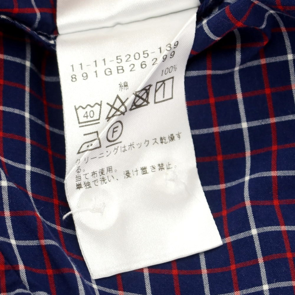 [Used] BEAMS PLUS Cotton Check Button-down Casual Shirt Navy x Red [S] [Condition Rank C] [Men&