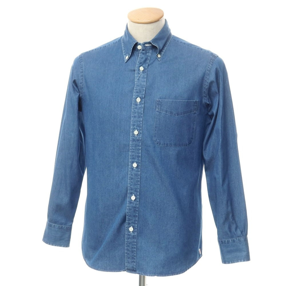 [Used] Makers Shirt Kamakura Cotton Button-down Casual Shirt Blue [37] [Condition Rank C] [Men&