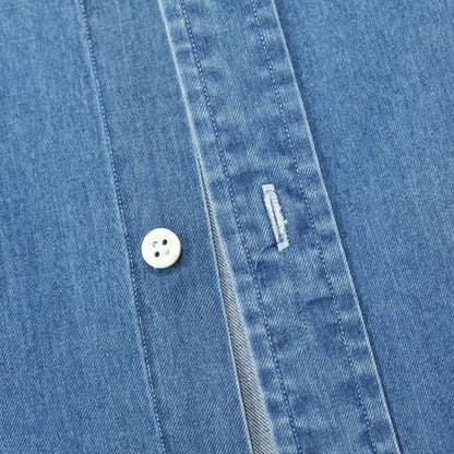 [Used] Makers Shirt Kamakura Cotton Button-down Casual Shirt Blue [37] [Condition Rank C] [Men&