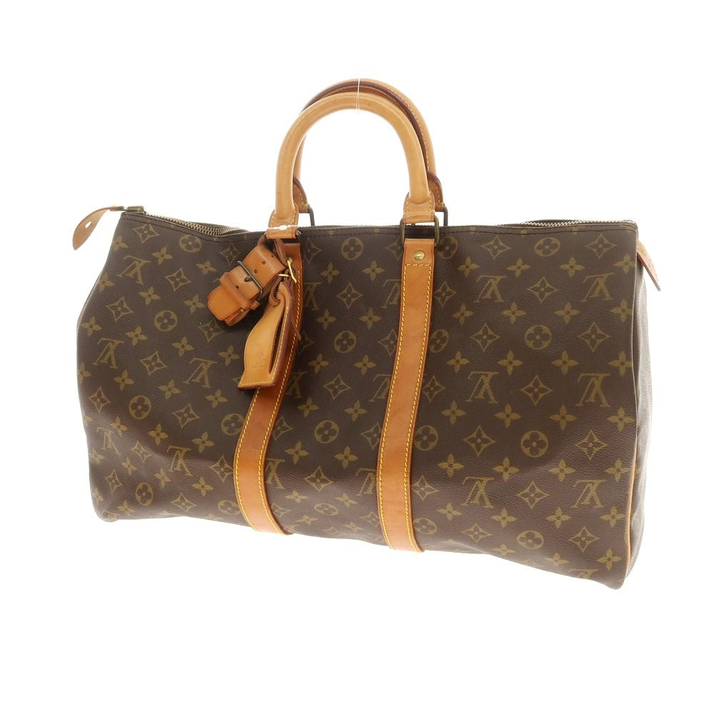 【中古】ルイ ヴィトン LOUIS VUITTON モノグラムキャンバス キーポル 45 ボストンバッグ ブラウン【 状態ランクD 】【 メンズ 】