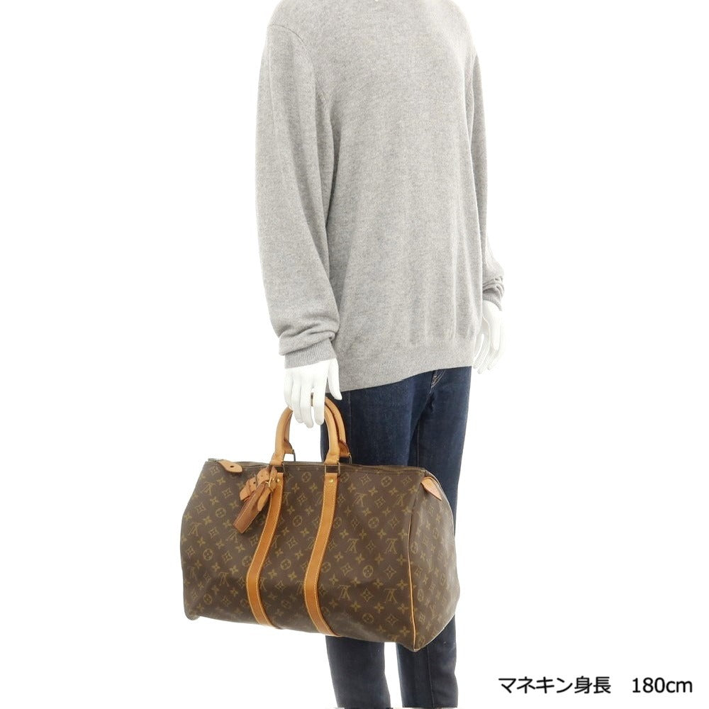 【中古】ルイ ヴィトン LOUIS VUITTON モノグラムキャンバス キーポル 45 ボストンバッグ ブラウン【 状態ランクD 】【 メンズ 】