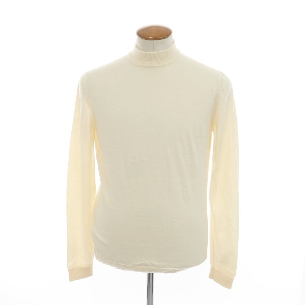 【中古】ロベルトコリーナ ROBERTO COLLINA ウール モックネック プルオーバーニット ベージュ【サイズ48】【BEI】【A/W】【状態ランクB】【メンズ】【759085】