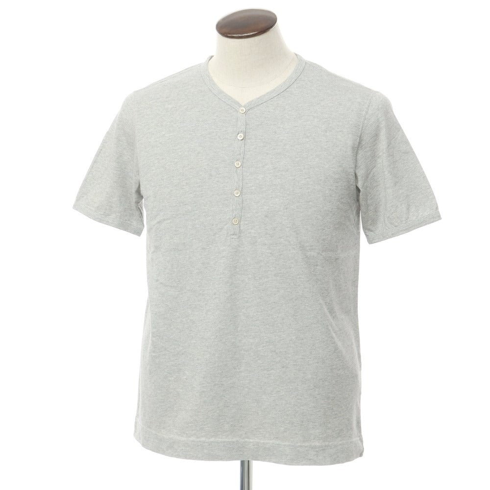 [Used] CIRCOLO 1901 Cotton Henley Neck Short Sleeve T-Shirt Gray [Size L] [GRY] [S/S] [Condition Rank A] [Men&