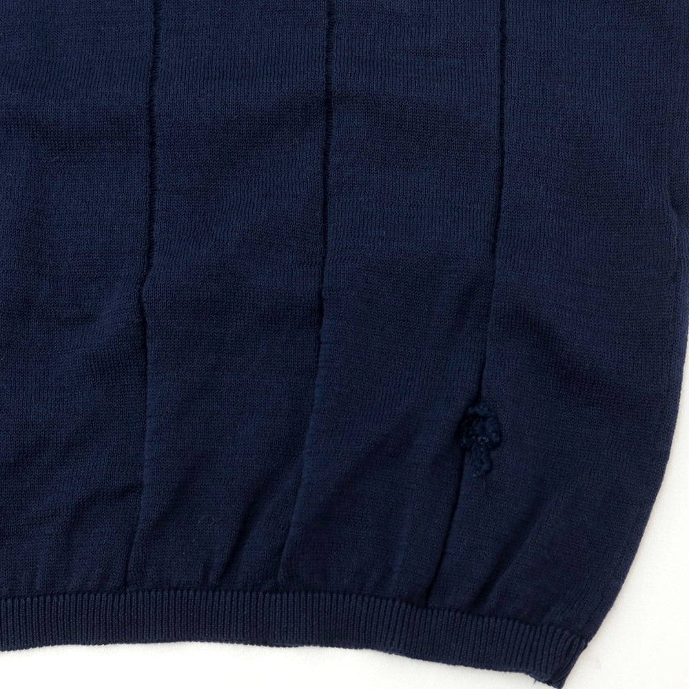 [Used] IRISH CRONE Cotton Polo Knit
 Navy x Blue [Size S] [NVY] [S/S] [Condition Rank B] [Men&