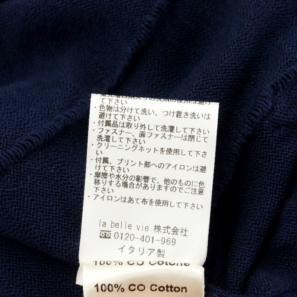 [Used] IRISH CRONE Cotton Polo Knit
 Navy x Blue [Size S] [NVY] [S/S] [Condition Rank B] [Men&