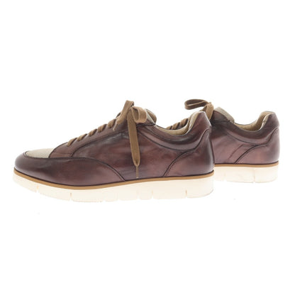 [Used] Stefano Branchini Leather Canvas Sneakers Brown x Beige [40] [Condition Rank B] [Men&