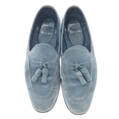 [Used] Santoni Suede Tassel Loafers Blue [7] [Condition Rank C] [Men&