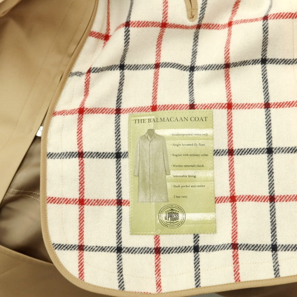 [Used] J.PRESS Cotton Twill Lined Balmac Coat Beige [M] [Condition Rank A] [Men&