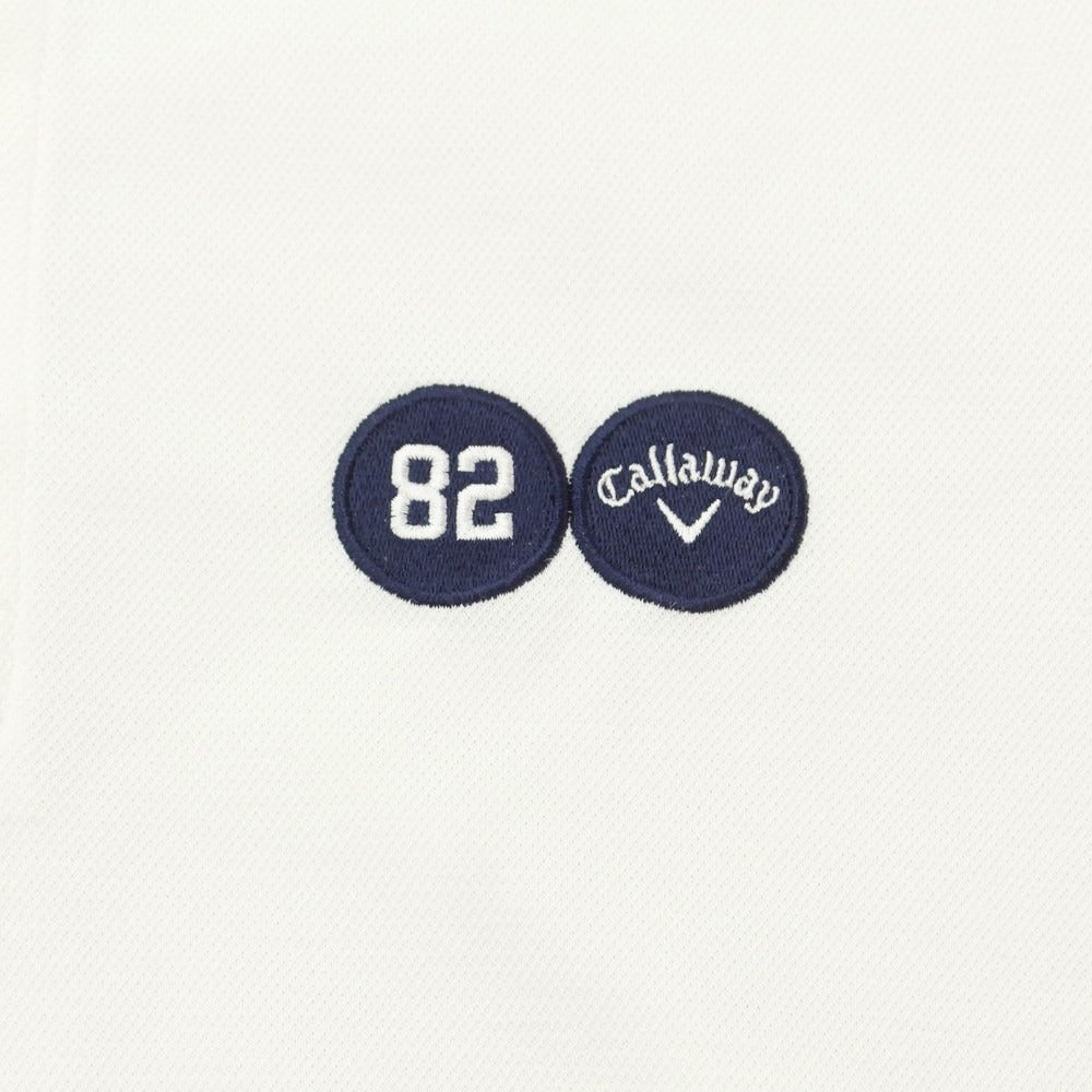 [Used] Callaway Polyester Short Sleeve Polo Shirt
 White x Navy [Size M] [WHT] [S/S] [Condition Rank B] [Men&