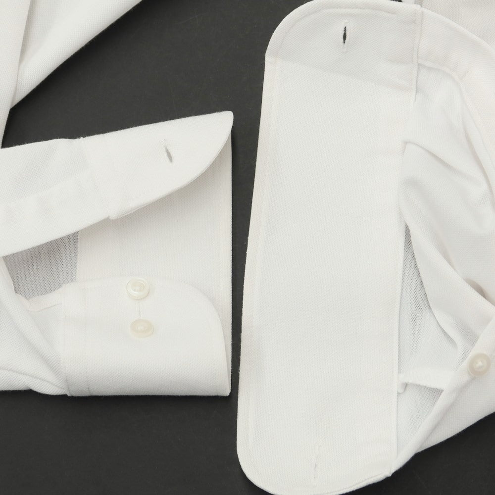 [Used] ONLY Polyester Cotton Horizontal Collar Dress Shirt White [40/R] [Condition Rank B] [Men&