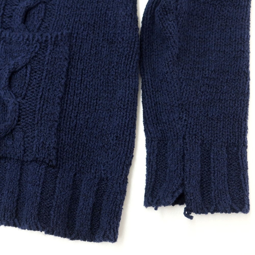 【中古】セッテフィーリ カシミア Settefili Cashmere コットンカシミヤ カーディガン
 ネイビー【サイズ46/XS】【NVY】【S/S】【状態ランクB】【メンズ】
【759494】
[BPD]