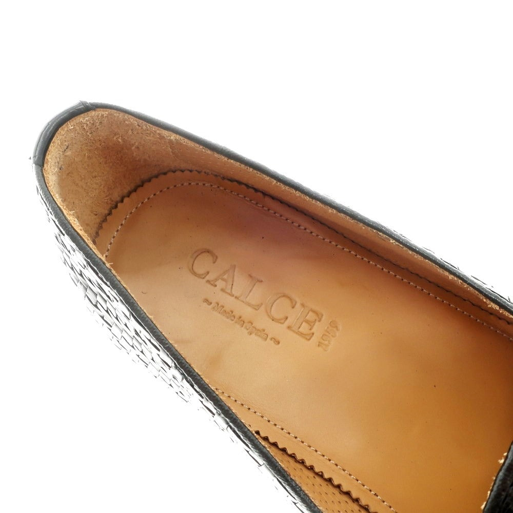 [Used] CALCE Intrecciato Leather Vamp Loafer Black [42] [Condition Rank B] [Men&