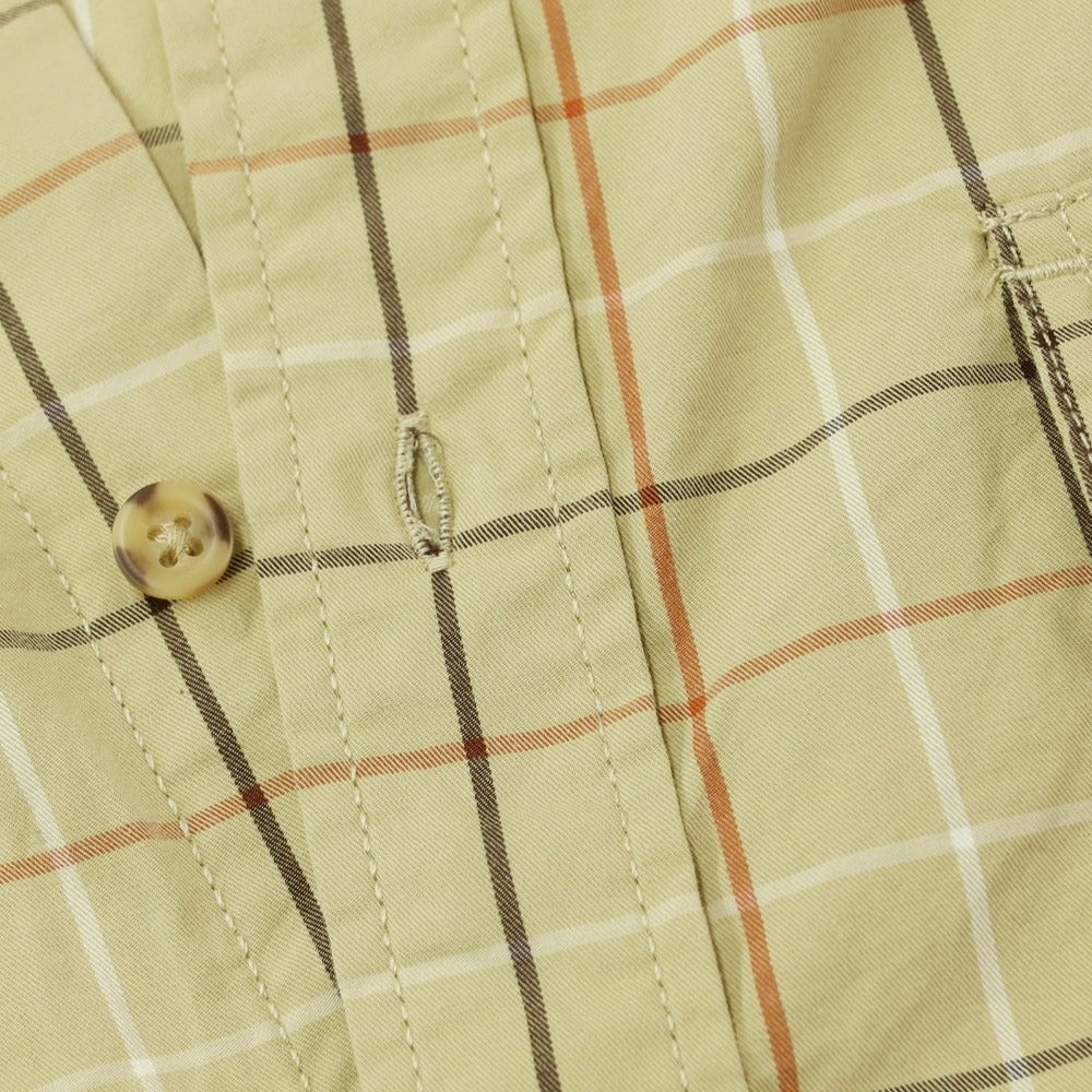 [Used] BEAMS 2024 Spring/Summer Cotton Check Button-down Casual Shirt Beige Olive x Orange [L] [Condition Rank B] [Men&