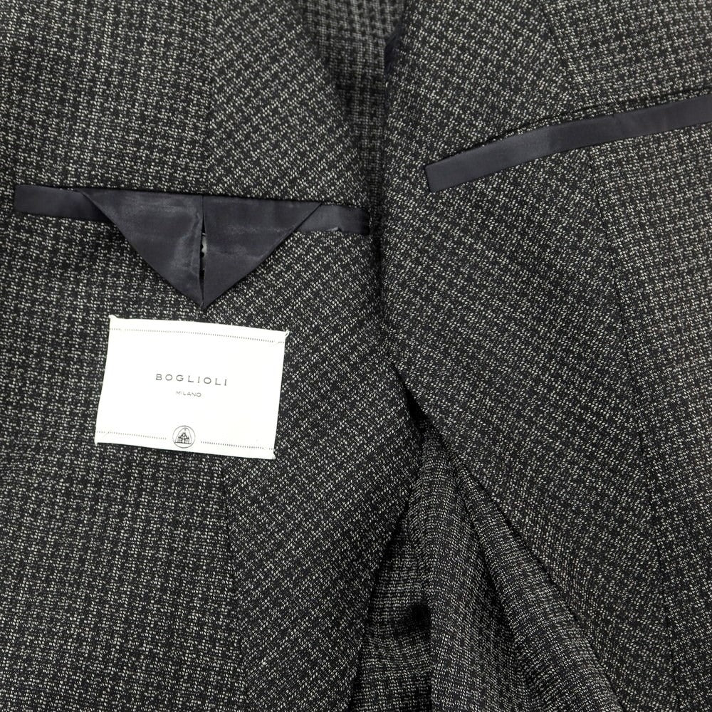 [Used] BOGLIOLI K.JACKET wool houndstooth pattern 3 button suit grey [46] [Condition Rank A] [Men&