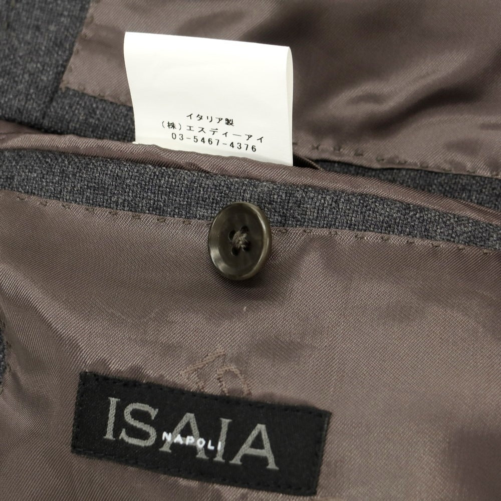 【中古】イザイア ISAIA ウール 3つボタン テーラードジャケット ダークグレー【 44 Drop7R 】【 状態ランクB 】【 メンズ 】