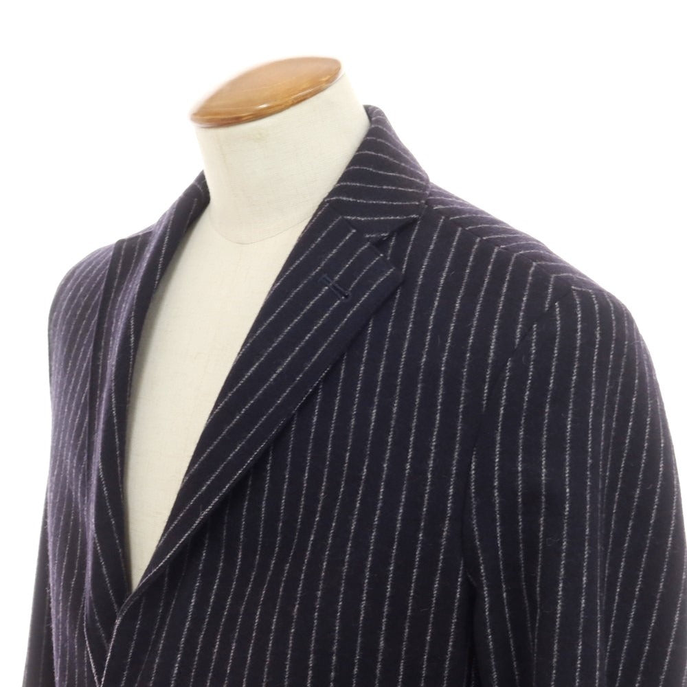 【中古】マッキントッシュ Mackintosh ウールカシミヤ ストライプ チェスターフィールドコート ダークネイビーxホワイト【サイズ38】【NVY】【A/W】【状態ランクA】【メンズ】
[BPD]