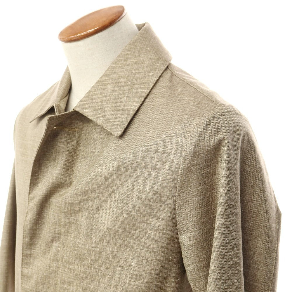 [Used] Mackintosh wool silk linen herringbone trench coat, light brown [38] [Condition Rank A] [Men&