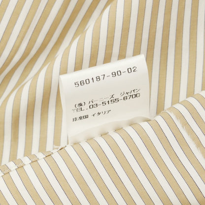 [Used] Luigi Borrelli Barneys New York exclusive striped dress shirt, beige brown x white [38] [Condition rank A] [Men&