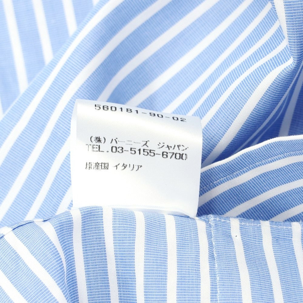 [Used] Luigi Borrelli Barneys New York exclusive striped dress shirt, blue x white [38] [Condition rank B] [Men&