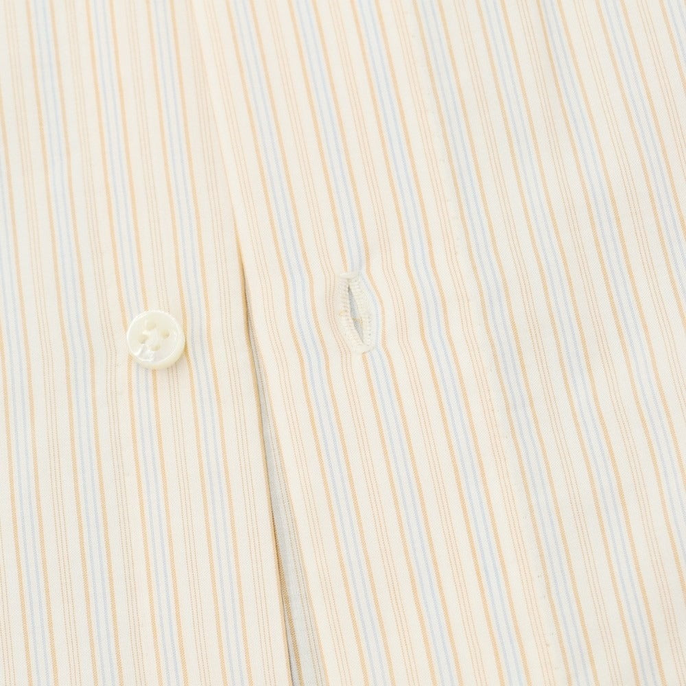 [Used] Luigi Borrelli Barneys New York exclusive striped dress shirt, orange x blue [38] [Condition rank B] [Men&