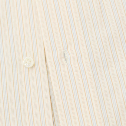 [Used] Luigi Borrelli Barneys New York exclusive striped dress shirt, orange x blue [38] [Condition rank B] [Men&