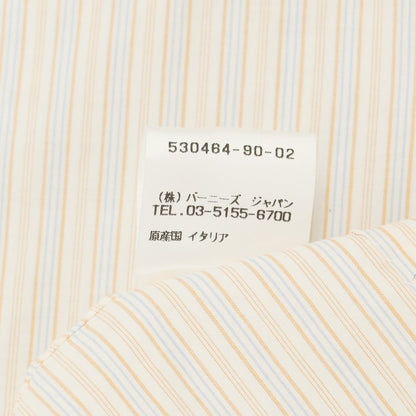 [Used] Luigi Borrelli Barneys New York exclusive striped dress shirt, orange x blue [38] [Condition rank B] [Men&