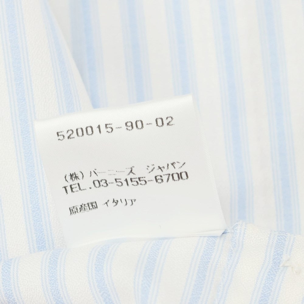 [Used] Luigi Borrelli Barneys New York exclusive striped dress shirt, white x light blue [38] [Condition rank B] [Men&