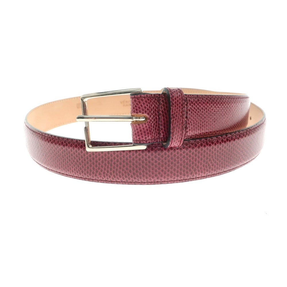 [Used] AMBOISE Karung Leather Belt Wine Red [34/85] [Condition Rank A] [Men&