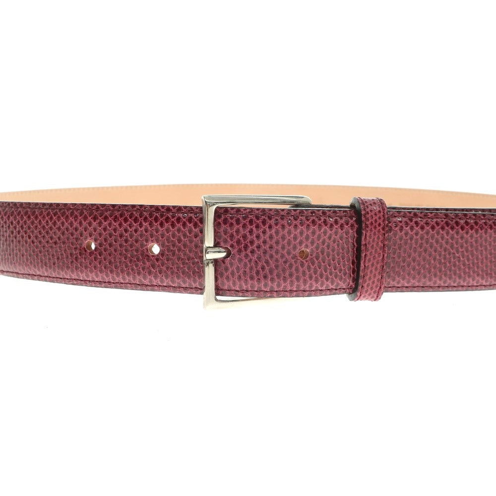 [Used] AMBOISE Karung Leather Belt Wine Red [34/85] [Condition Rank A] [Men&