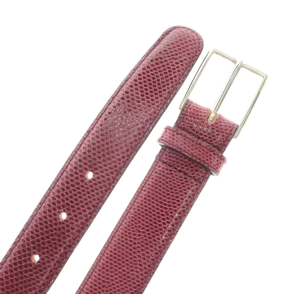 [Used] AMBOISE Karung Leather Belt Wine Red [34/85] [Condition Rank A] [Men&